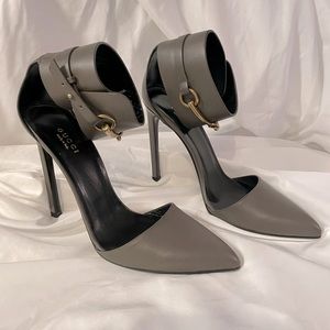 Gucci Lifford Grey Field Heels 39